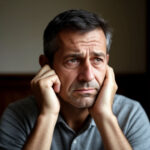 Man reacts why ears clogged
