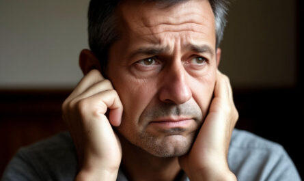Man reacts why ears clogged
